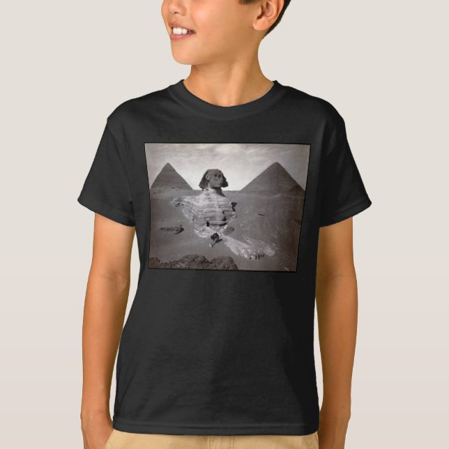 Great Sphinx & Giza Pyramids Necropolis Egypt T-Shirt (Front)