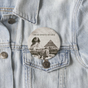 Great Sphinx of Giza Pyramid 7.5 Cm Round Badge