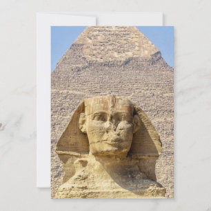 Great Sphinx of Giza & pyramids Ancient Egypt Invitation