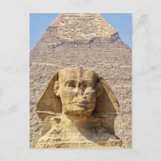 Great Sphinx of Giza & pyramids Ancient Egypt Postcard