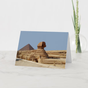 Great Sphinx on the Giza plateau. Egypt, August 20 Foil Greeting Card