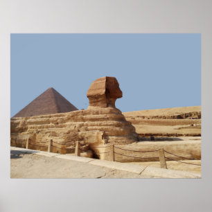 Great Sphinx on the Giza plateau. Egypt, August 20 Poster