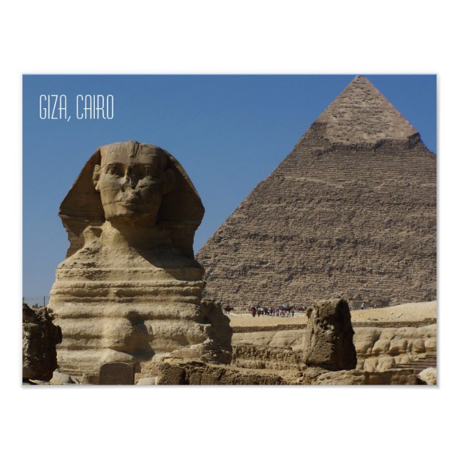 Great Sphinx Statue Giza Cairo Egypt Souvenir Photo Print (Front)