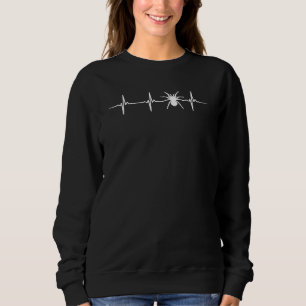 Great Spider Heartbeat Motif  Tarantula Sweatshirt
