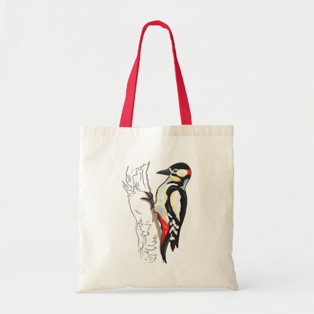 great spotted woodpecker tote bag (Front)