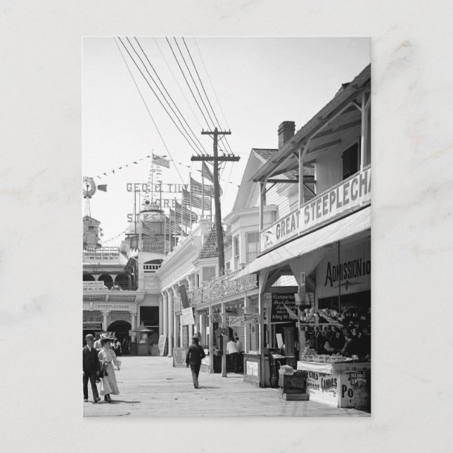 Great Steeplechase, Bowery, Coney Island 1903 Postcard (Front)