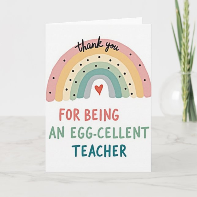 Great Teacher Thank You Card (Front)