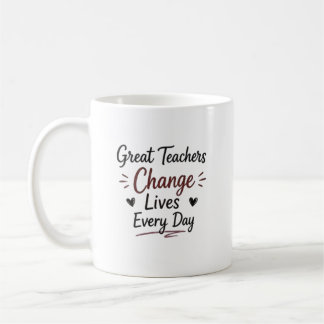 Great Teachers Change Lives Personalised Coffee Mug