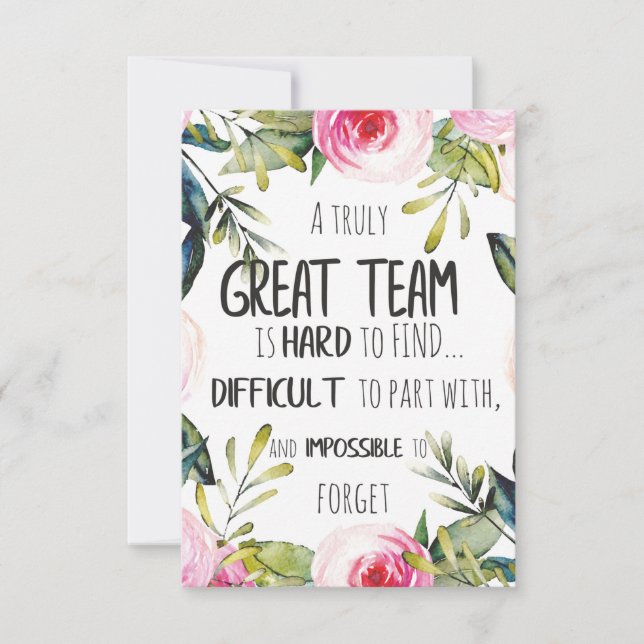 Great Team thank you gift Amazing team quote (Front)