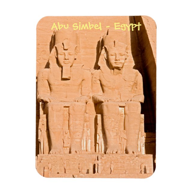 Great Temple of Abu Simbel - Ramses II - Egypt Magnet (Vertical)