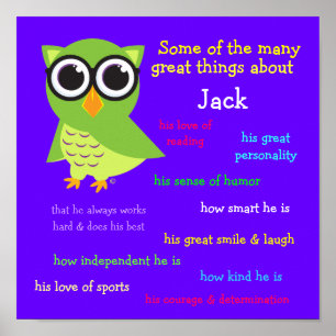 Great things about . . . Cute Owl Poster