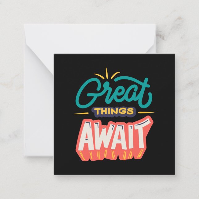 Great Things Await Card (Front)