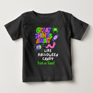 Great Things Await Halloween Candy Kids Shirt