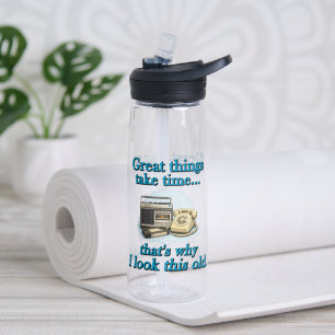 Great things take time water bottle