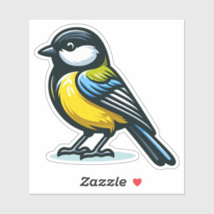 Great Tit bird Custom-Cut Vinyl Sticker