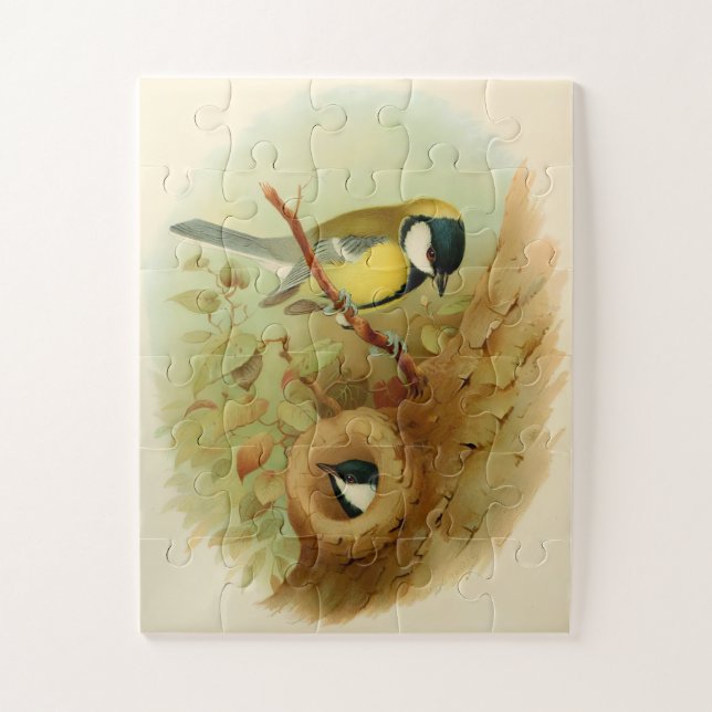 Great tit- Colourful bird, Art Jigsaw Puzzle (Vertical)