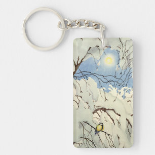 Great Tit - Theodor Severin Kittelsen Key Ring