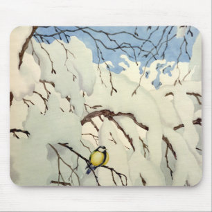 Great Tit - Theodor Severin Kittelsen Mouse Pad