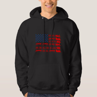 Great Train Lover Model Trains United States Flag  Hoodie