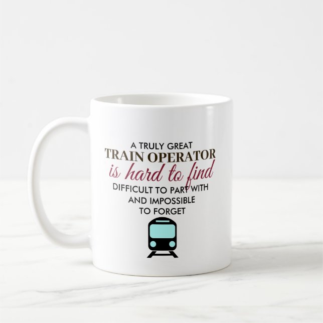 Great Train Operator Personalised Name Gift Coffee Mug (Left)