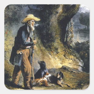 Great Traveller Charles Lesueur by Karl Bodmer Square Sticker