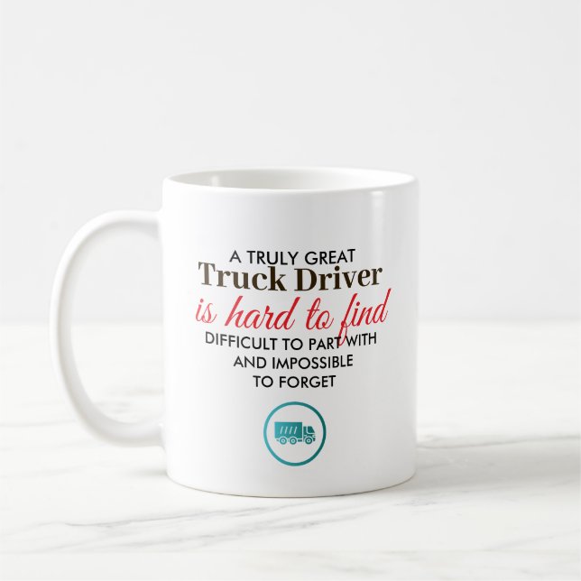 Great Truck Driver Personalised Name Gift Coffee Mug (Left)