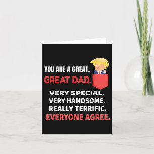 Great Trump In Pocket Fathers Day Great Dad Gift  Card