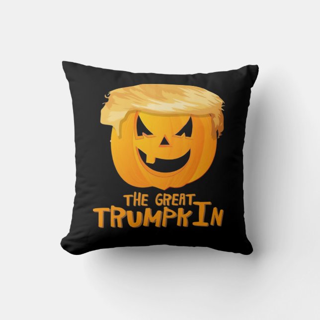 Great Trumpkin Funny Halloween Cushion (Front)