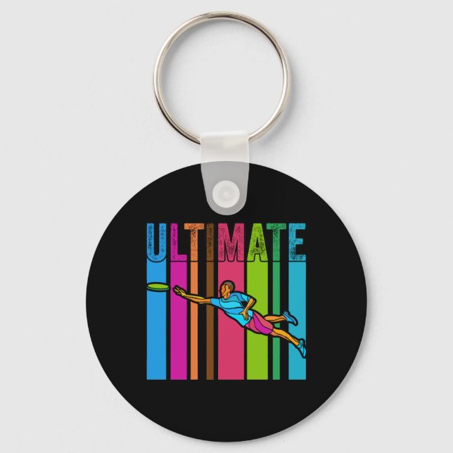 Great Ultimate Frisbee Motif Gift Key Ring (Front)
