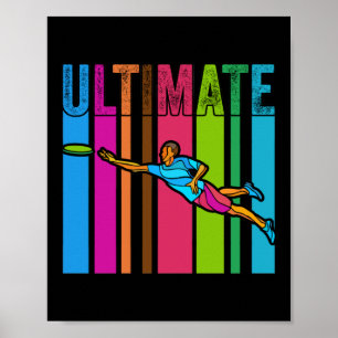 Great Ultimate Frisbee Motif Gift Poster