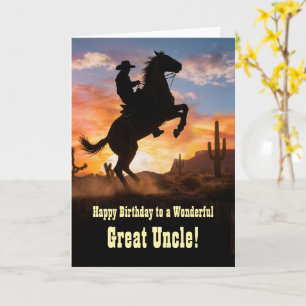 Great Uncle Country Western Cowboy Inspiring Card