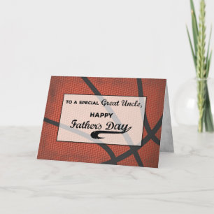 Great Uncle Fathers Day Basketball Card