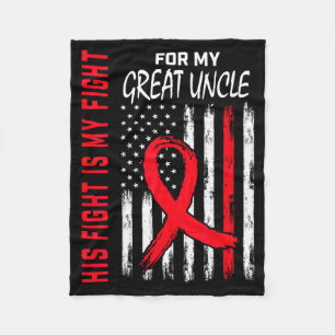 Great Uncle Heart Disease Awareness Month Products Fleece Blanket