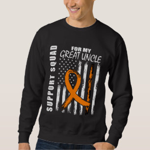 Great Uncle Leukemia Awareness American Flag Suppo Sweatshirt