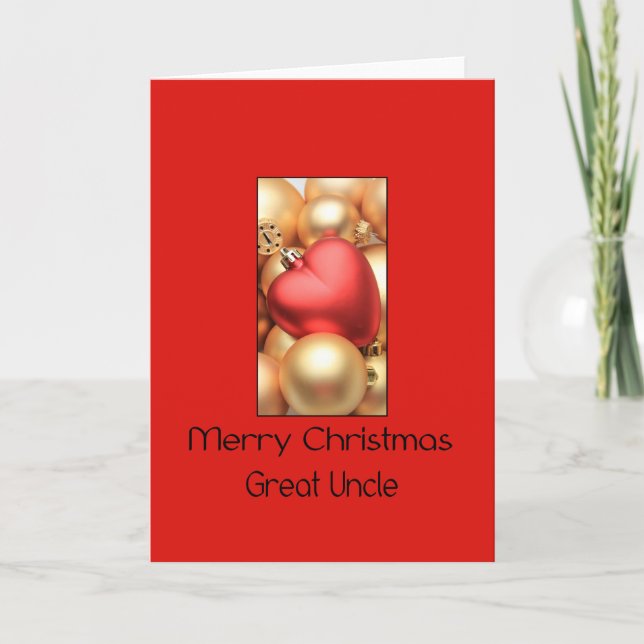 Great Uncle   Merry Christmas card (Front)