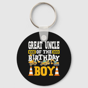 Great Uncle Of The Birthday Boy Excavator Key Ring