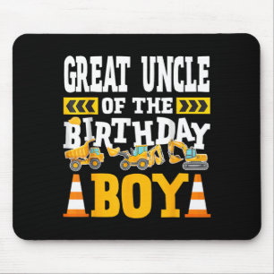 Great Uncle Of The Birthday Boy Excavator Mouse Pad