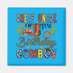 Great Uncle Of The Birthday Cowboy Western Magnet