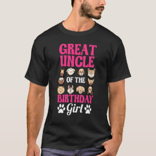 Great Uncle Of The Birthday Girl Dog Paw Bday Part T-Shirt