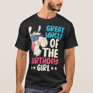 Great Uncle of the Birthday Girl Llama Bday Alpaca T-Shirt
