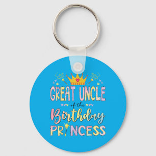 Great Uncle Of The Birthday Princess Girl Matching Key Ring