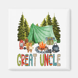 Great Uncle Of The Happy Camper 1st Birthday Bear  Magnet