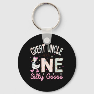 Great Uncle of The One Silly Goose 1st Birthday Key Ring