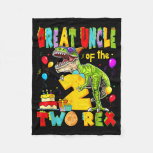 Great uncle of the two rex 2nd birthday boy fleece blanket