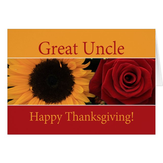Great Uncle Thanksgiving Card (Front Horizontal)