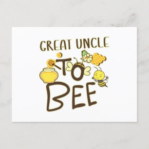 Great Uncle To Bee Pregnancy Announcement Pregnant Postcard