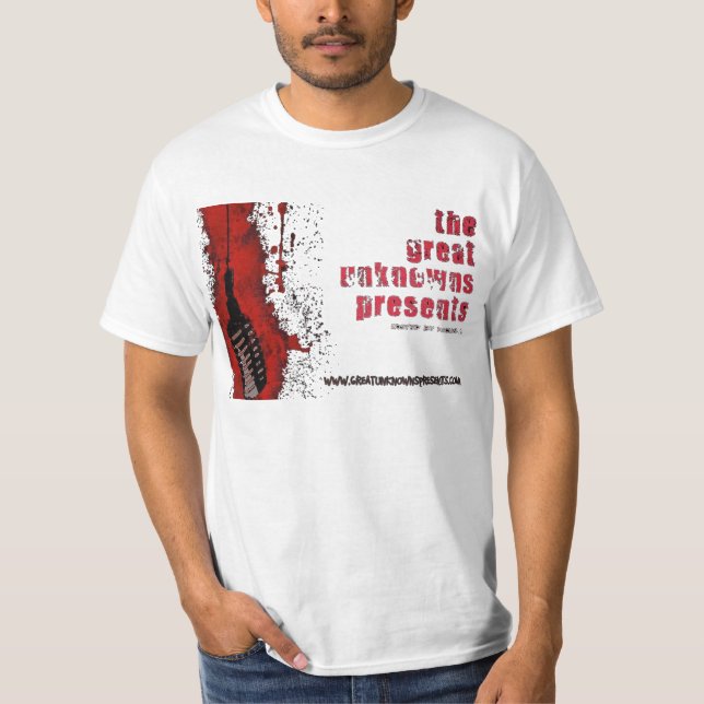 Great Unknowns Inverted White T-Shirt (Front)