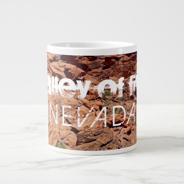 Great Valley of Fire, NV Jumbo Mug! Large Coffee Mug (Front)