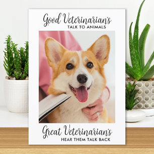 Great Veterinarian Personalised Pet Dog Photo Than Thank You Card