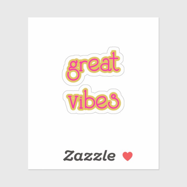 Great Vibes Contour Sticker (Sheet)